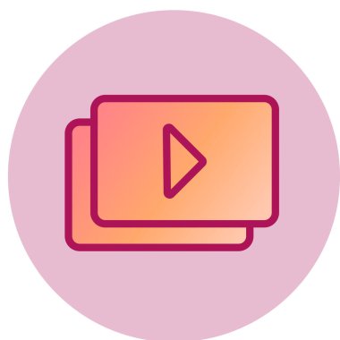 Çalma Listesi basit simgesi, vektör illüstrasyonu 