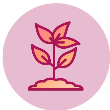 Basit filizlenme simgesi, vektör illüstrasyonu 