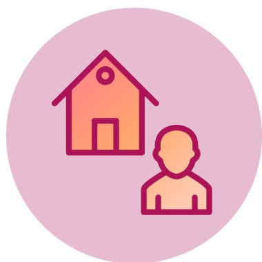 Ajan basit simgesi, vektör illüstrasyonu 