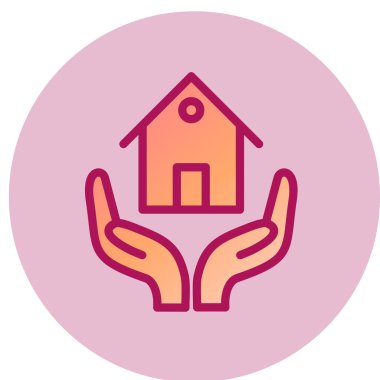 Insurance simple icon, vector  illustration 