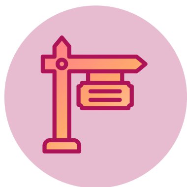 Pano basit simgesi, vektör illüstrasyonunu imzala 