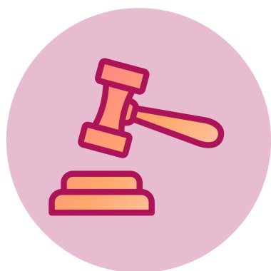 Açık arttırma basit simgesi, vektör illüstrasyonu 