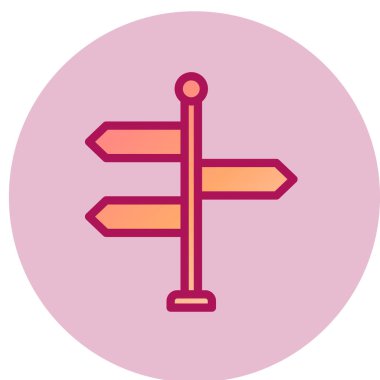 Yönler basit simge, vektör illüstrasyonu 