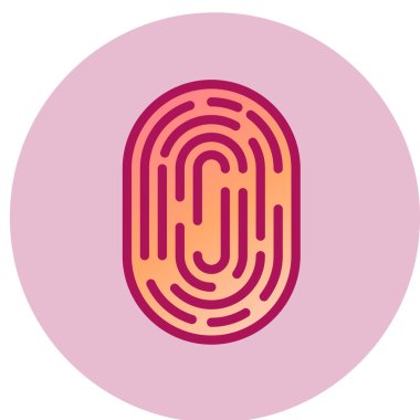 parmak izi basit simgesi, vektör çizim 