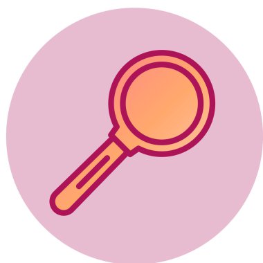 Büyüteç basit simgesini, vektör çizim 