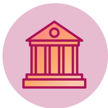Court simple icon, vector  illustration 