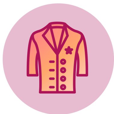 Polis üniforması simgesi, vektör illüstrasyonu