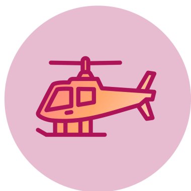 Helikopter simgesi, vektör illüstrasyonu