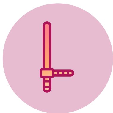 Polis yarasa simgesi, vektör illüstrasyonu