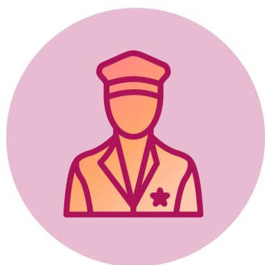 Polis simgesi, vektör illüstrasyonu