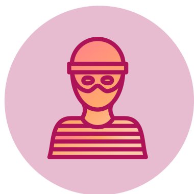 Soygun simgesi, vektör illüstrasyonu