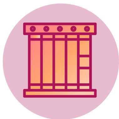 Hapishane simgesi, vektör illüstrasyonu