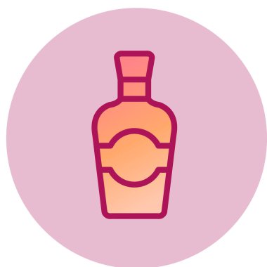 Şarap, alkol veya içecek ikonu için vektör şişesi