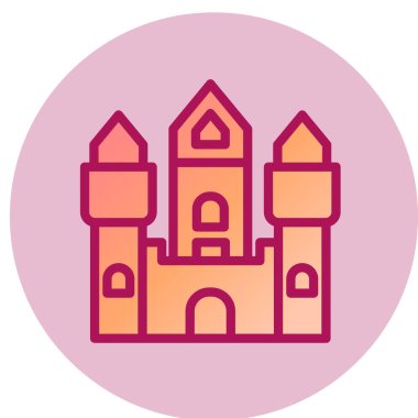 Şato simgesi, vektör illüstrasyonu