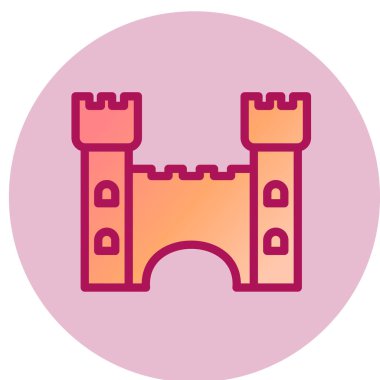 kule simgesi, vektör illüstrasyonu