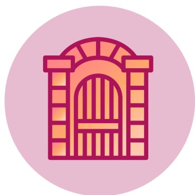 kapı simgesi vektör illüstrasyonu