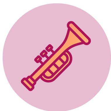 Trompet simgesi, vektör illüstrasyonu