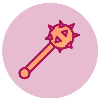 Mace simgesi, vektör illüstrasyonu