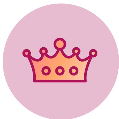 Taç ikonu. vektör illüstrasyonu