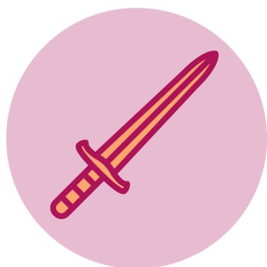 Kılıç simgesi. vektör illüstrasyonu