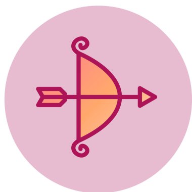 Okçuluk simge vektör çizim