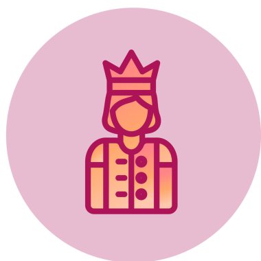 Prenses simgesi, vektör illüstrasyonu