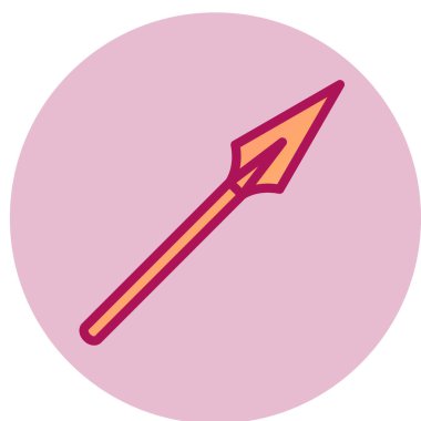 Mızrak simgesi, vektör çizimi