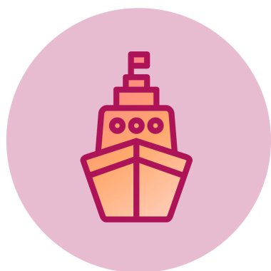 Gemi simgesi vektör illüstrasyonu