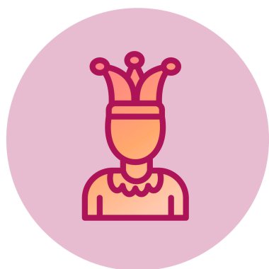 Jester simgesi, vektör illüstrasyonu