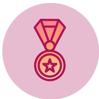 Madalya ikon vektör illüstrasyonu