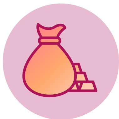 Para çantası ikonu. vektör illüstrasyonu