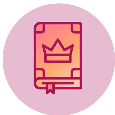 Kitap simgesi ögesinin vektör illüstrasyonu.