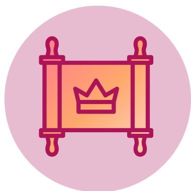 Papirüs simgesi, vektör illüstrasyonu