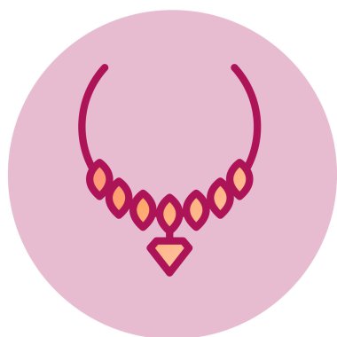 kolye simgesi vektör illüstrasyonu