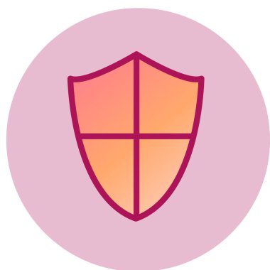 Kalkan simgesi. Düz dizayn. vektör illüstrasyonu.