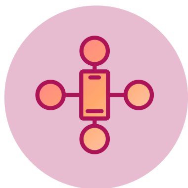 Mobil pazarlama simgesi, vektör illüstrasyonu