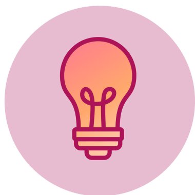 Ampul simgesinin vektör illüstrasyonu