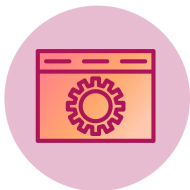 Tarayıcı Ayarları simgesi, vektör illüstrasyonu