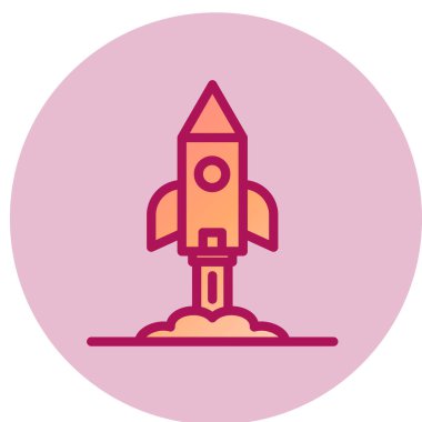 uzay roketi kutsal kişilerin resmi, vektör çizim