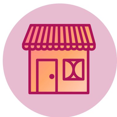 dükkan simgesi vektör illüstrasyonu