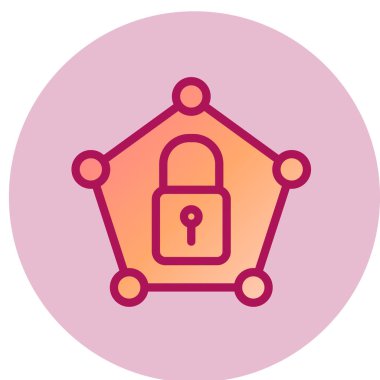 Korunan Ağ simgesi, vektör illüstrasyonu