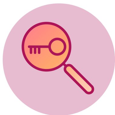 Anahtar sözcük Arama simgesi, vektör illüstrasyonu