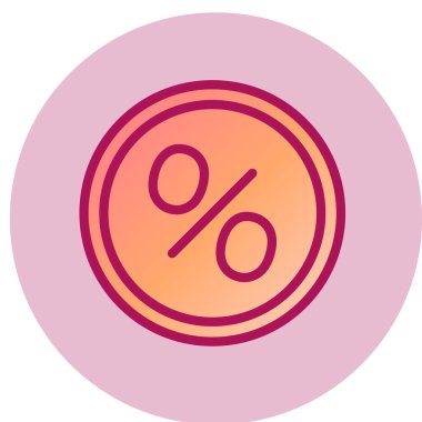 yüzde simgesi vektör illüstrasyonu