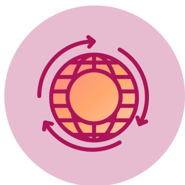 Dünya simgesinin vektör illüstrasyonu