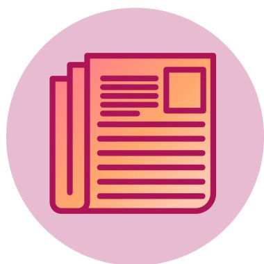 Haber Kağıdı simgesi, vektör illüstrasyonu