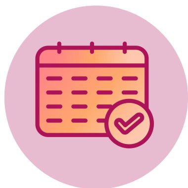 Takvim simgesi. vektör illüstrasyonu