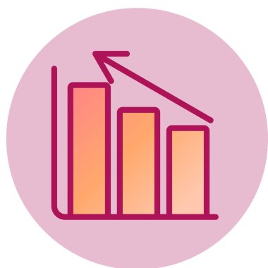 iş grafiği simgesi, vektör illüstrasyonu