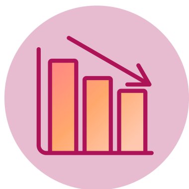 İş grafiğinin vektör simgesi