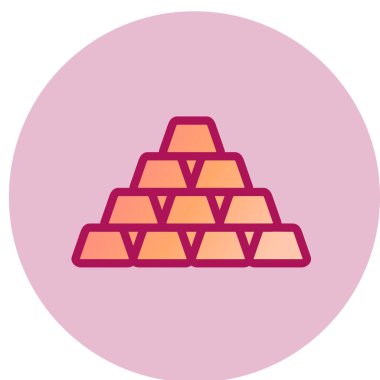 Altın külçelerini vektör simgesi