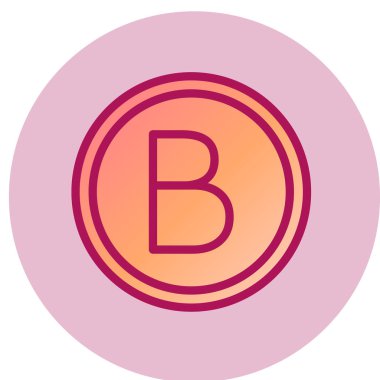 Bitcoin simgesi, vektör çizimi